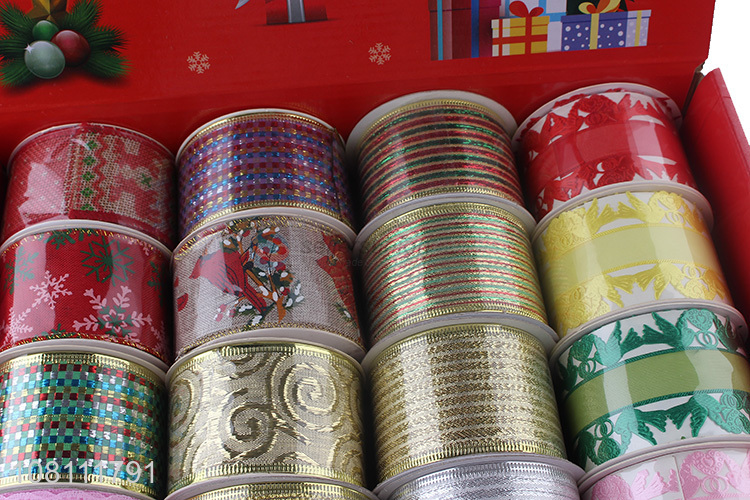 Promotional Festival Party Decorative Ribbons Christmas Ribbon Set