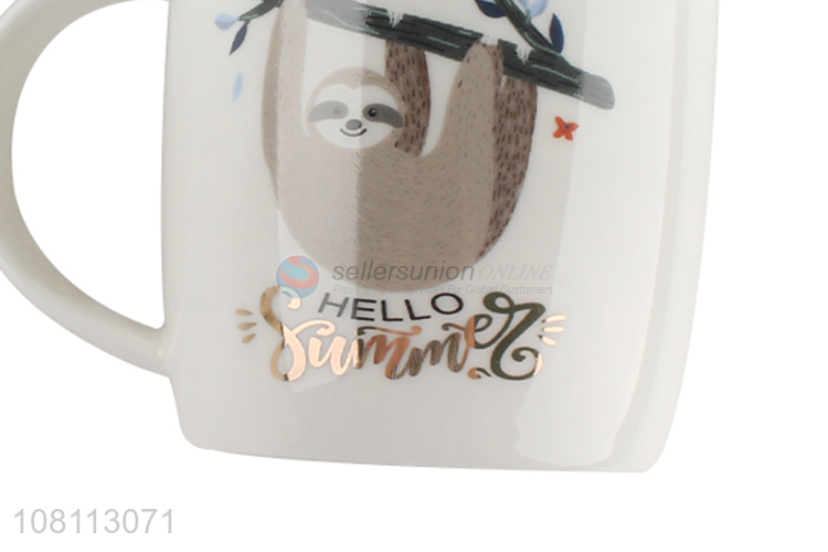 Yiwu wholesale cartoon animal ceramic mug office coffee cup