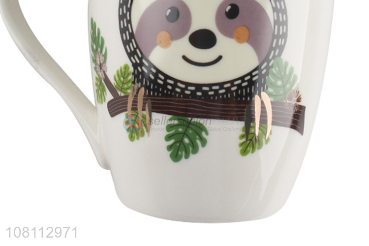 High quality cartoon printed ceramic mug household milk cup