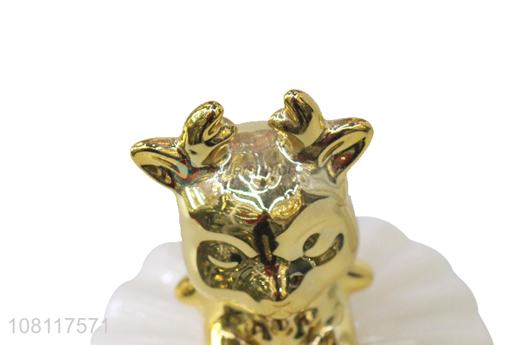 China wholesale cute ceramic animal trinket case jewelry box