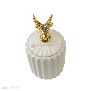 New hot sale ceramic jewelry case animal design jewelry box