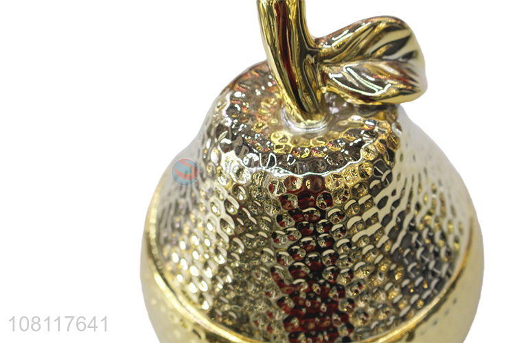 New arrival ceramic pear jewelry box fruit shape trinket case