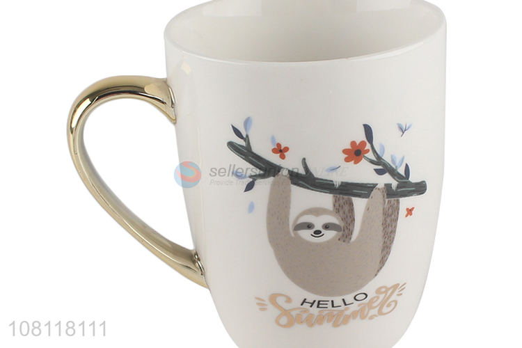 China products fashionable ceramic water cup with handle