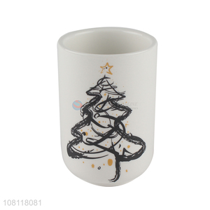 Creative design xmas tree pattern ceramic water cup