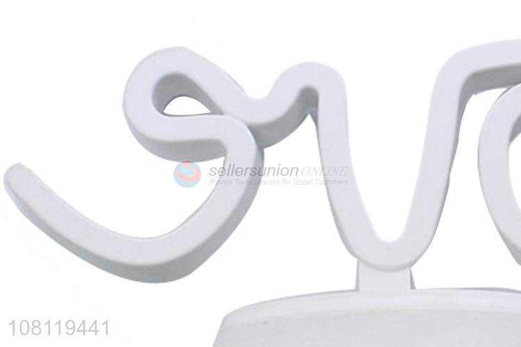 New products white simple love decoration bedside night light