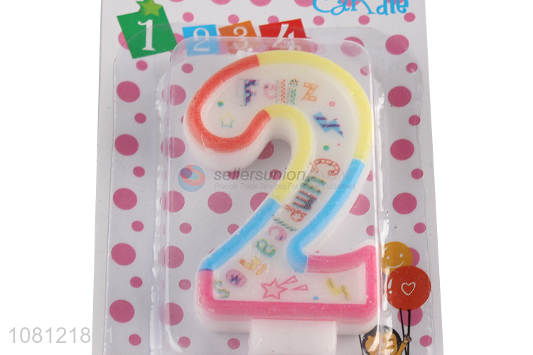 Hot products cute design birthday number candles for cake