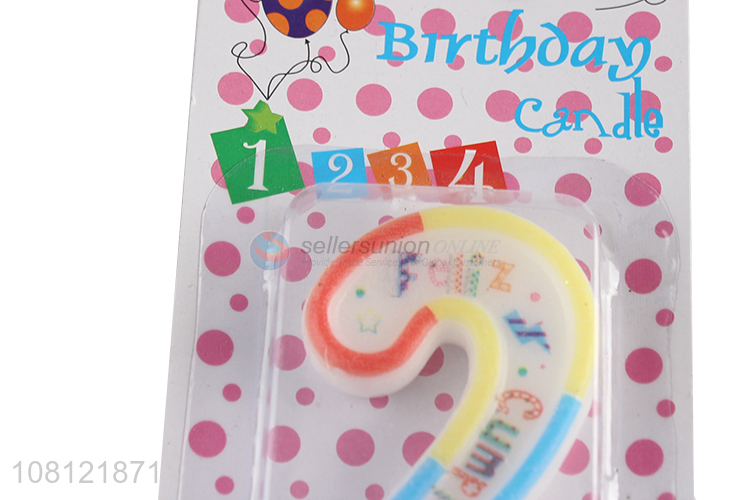 Hot products cute design birthday number candles for cake