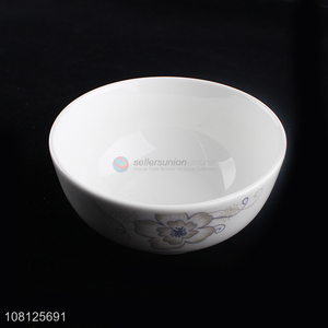 Wholesale flower pattern ceramic soup noodle dessert bowl