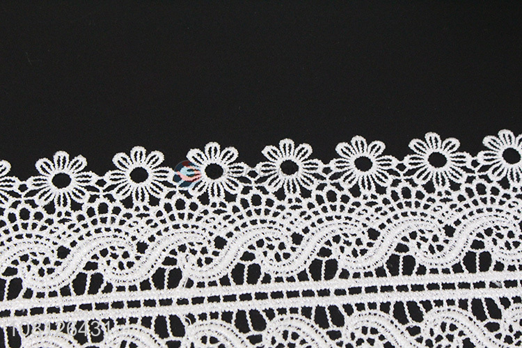 Cheap price handmade wedding dress embroidery lace trim