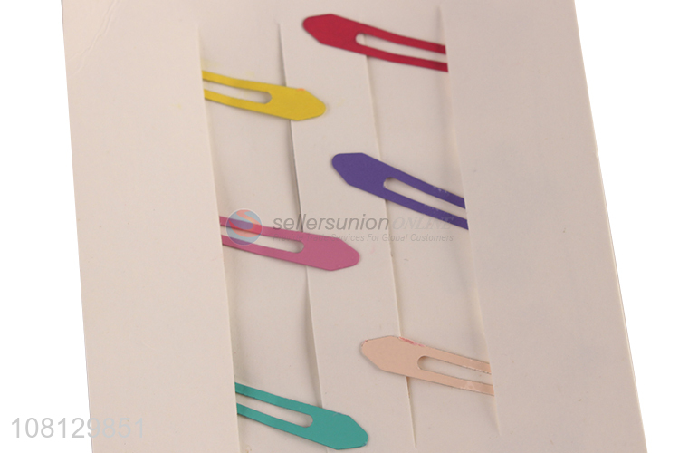 Best selling color cute pentagonal hairpins for children