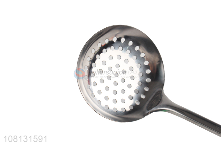 Good Price Stainless Steel Slotted Ladle Kitchen Spoon Strainer