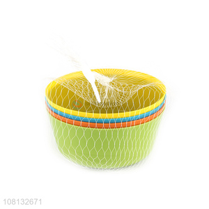 Top quality multicolor plastic home restaurant bowl