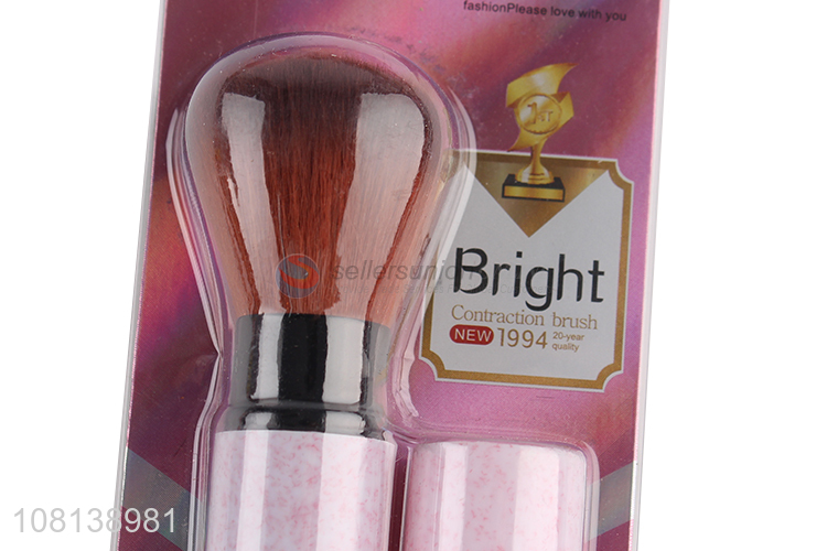 Factory price pink plastic telescopic makeup brushes