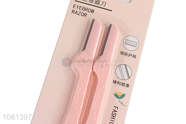 Wholesale fold eyebrow scraper girl eyebrow trimming tool