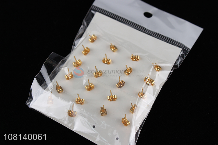 Factory wholesale golden durable ear studs ear decoration