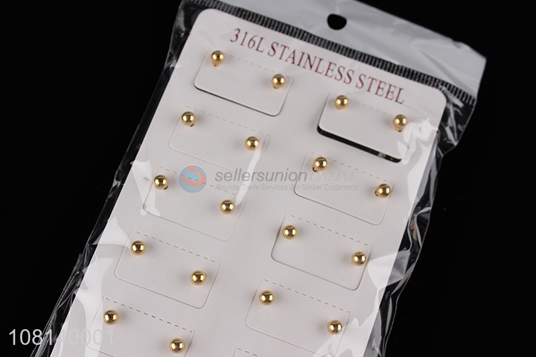 Popular products stainless steel lady ear studs for accessories