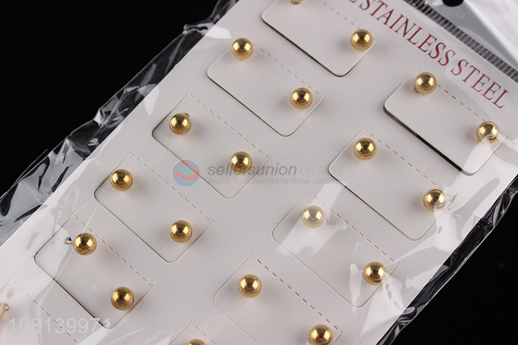 China factory stainless steel women ear stud earrings