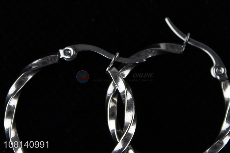 Wholesale from china stainless steel decorative circle earrings