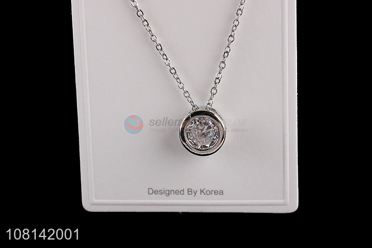 Hot selling brilliant diamond pendant necklace women girls necklace