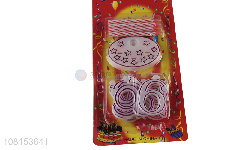 Hot selling birthdy cake candle set spiral numeral candle set