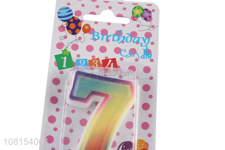 New arrival number 7 candle for party cake topper decoration