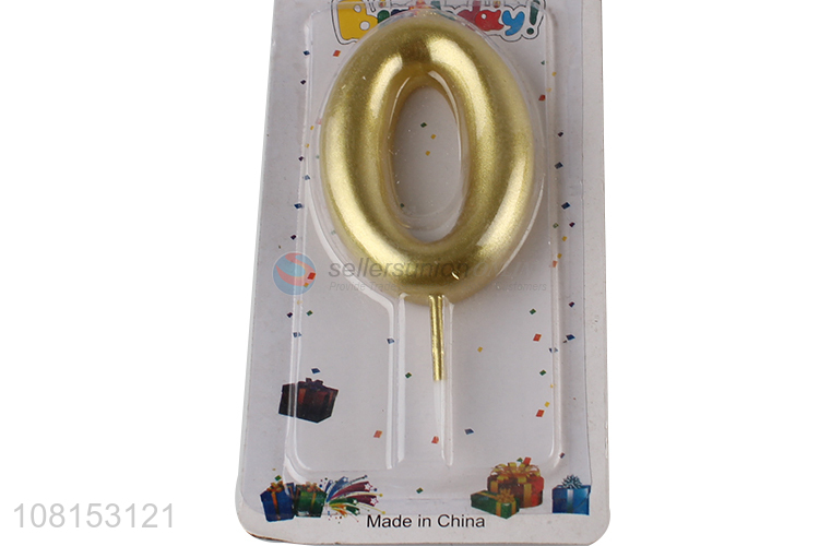 New arrival metallic numeral cake candle for party celebration