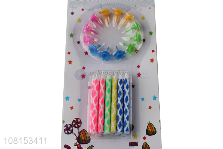 High quality colorful spiral candle for birthday party celebration