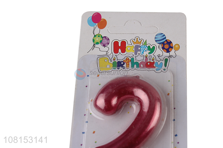 China imports metallic birthday cake number candle wholesale