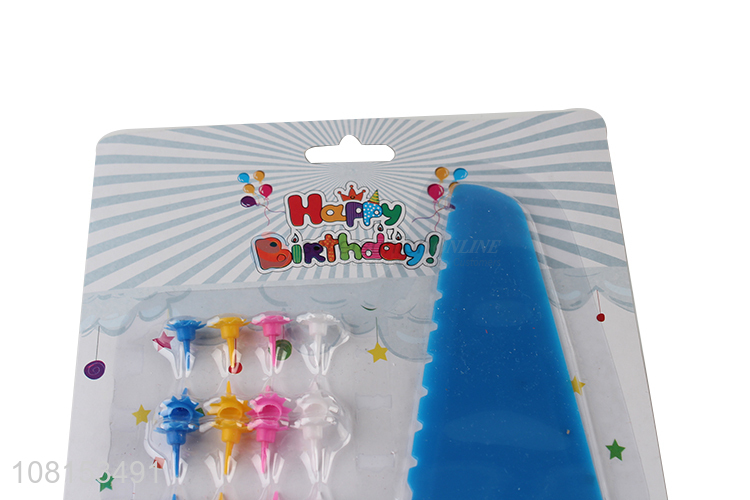 Good quality colorful striped birthday cake candle party supplies