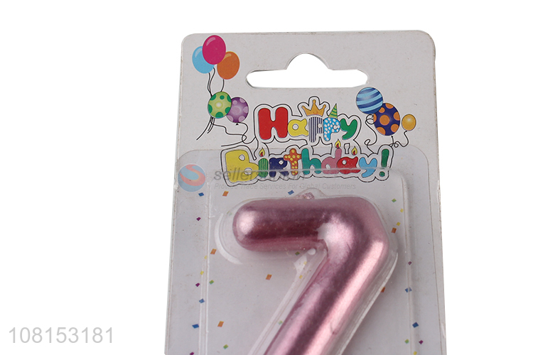 Yiwu market metallic birthday candles numeral cake candles