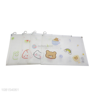 Portable Cartoon Printing Waterproof Plastic File Bags