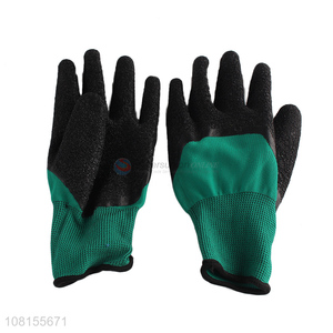 Wholesale 13 stitches work gloves with crinkle latex coating