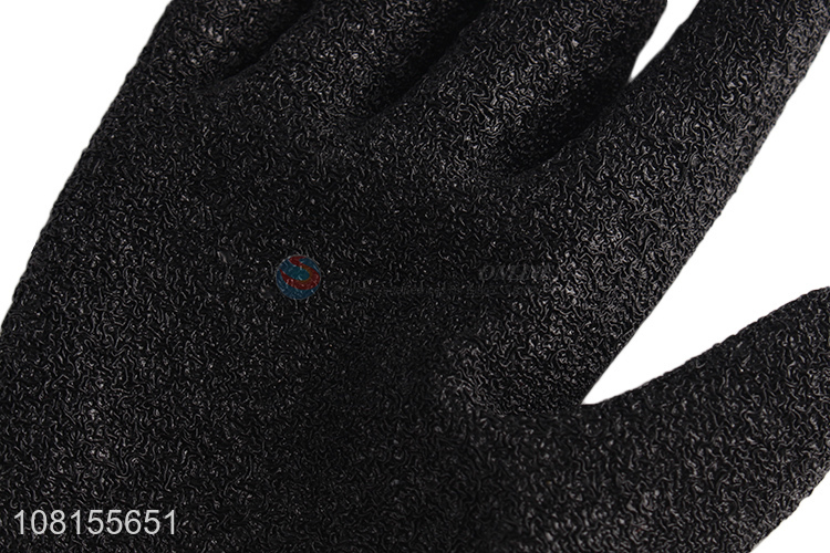 Good quality cut resistant latex crinkle safetg work gloves