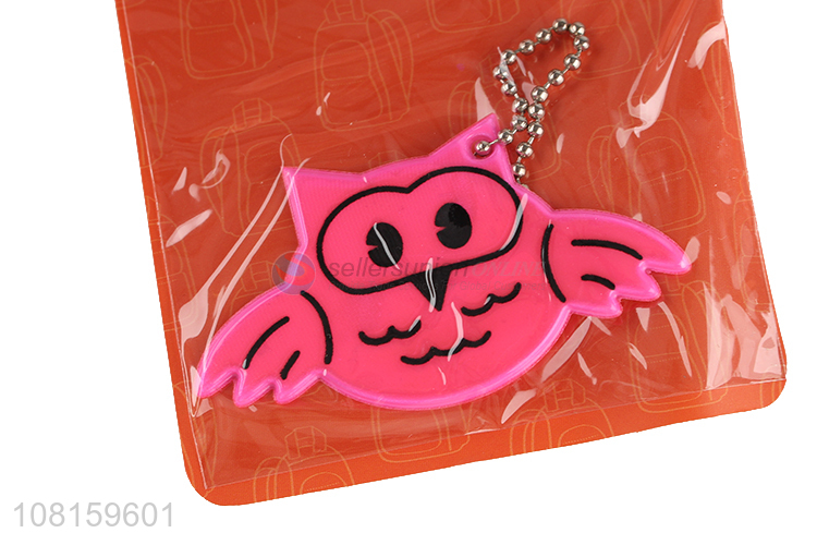 Good Quality Cute Owl Reflective Keychain Popular Bag Pendant