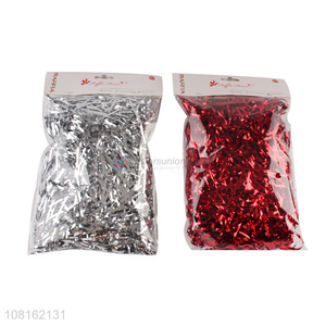 Low price color box filler metallic shred for box decoration