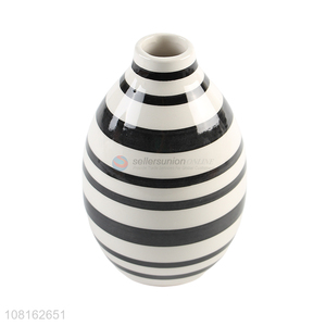 Good price striped ceramic flower vases for home decoration