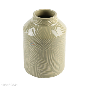 Good quality ceramic flower vases embossed porcelain vases