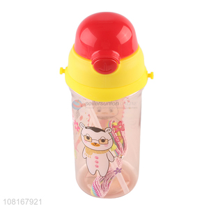 Factory Direct Sale Plastic Water Bottle With Straw