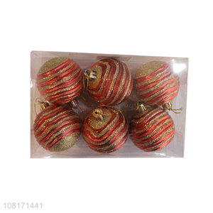 Wholesale cheap glitter Christmas balls shatterproof Xmas decoration