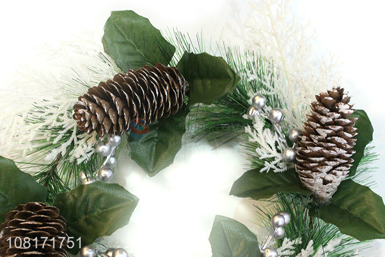 Good quality outdoor Christmas pinecone wreath front door wreath