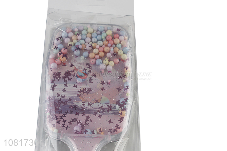 Good Quality Fashion Colour Beads Hair Brush Paddle Brush