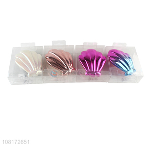 Fashion Design Scallop Shape Hair Brush For Home And Travel