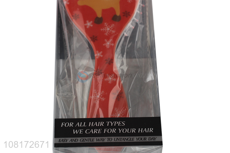 Fashion Printing Plastic Hair Brush For Long Hair