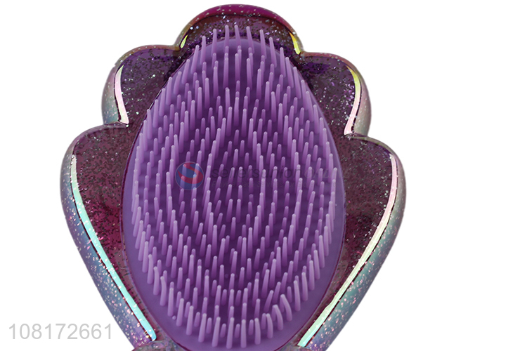 High Quality Glitter Scallop Shape Hair Comb Hair Brush