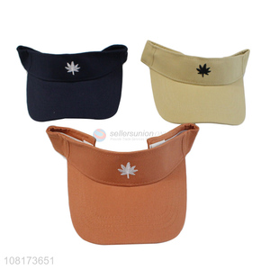 Factory direct sale fashion sun hat cotton embroidery visors