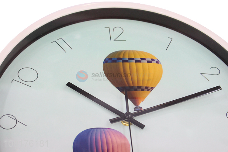 Yiwu market silent non-ticking round hot air balloon wall clock