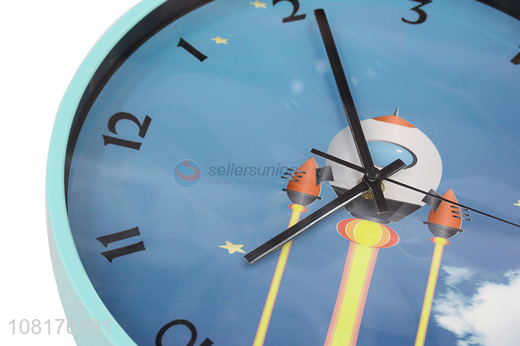 High quality rocket round wall clocks silent quartz wall clock