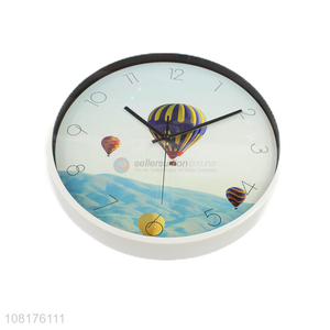 Hot items round hot air balloon wall clocks for living room decoration