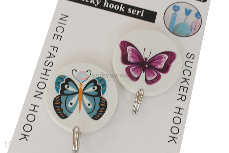 Low price round strong self-adhesive sticky hooks for bathroom towel