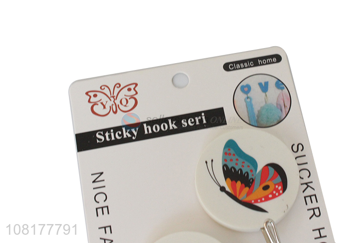 Yiwu factory bathroom towel round sucker hook sticky hooks